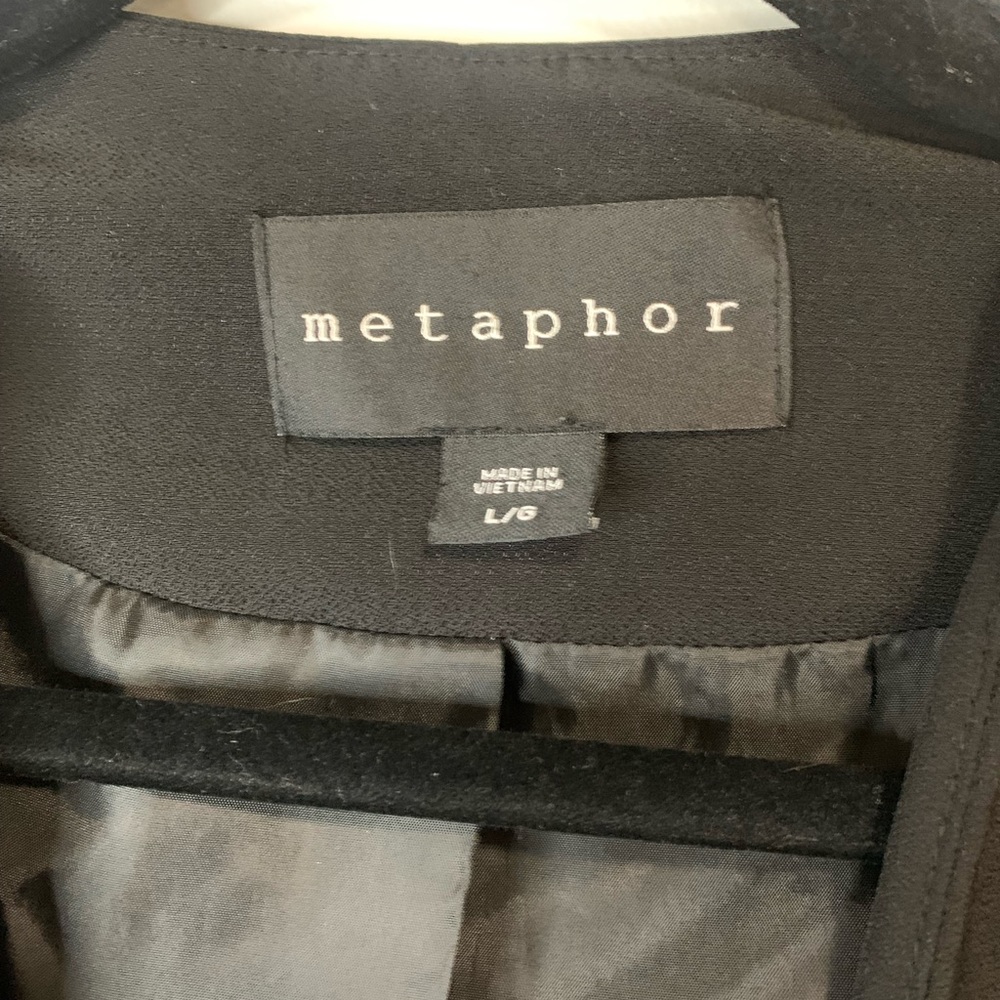 Metaphor blazer. Women’s size L. Black jacket/coat. EUC - Picture 5 of 8